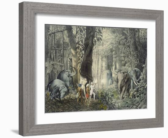 Bei Der Elefantenjagd-István Nagy-Framed Giclee Print