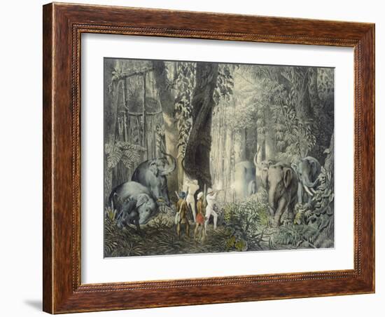 Bei Der Elefantenjagd-István Nagy-Framed Giclee Print