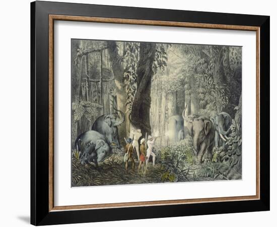 Bei Der Elefantenjagd-István Nagy-Framed Giclee Print