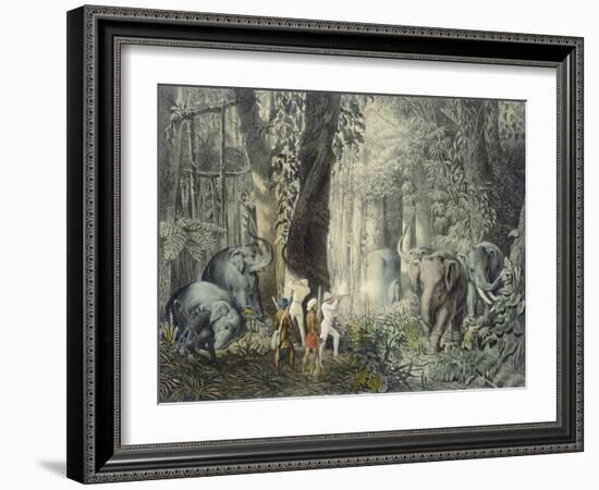 Bei Der Elefantenjagd-István Nagy-Framed Giclee Print