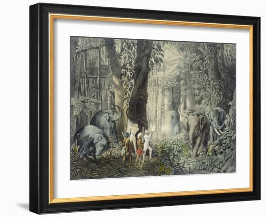 Bei Der Elefantenjagd-István Nagy-Framed Giclee Print