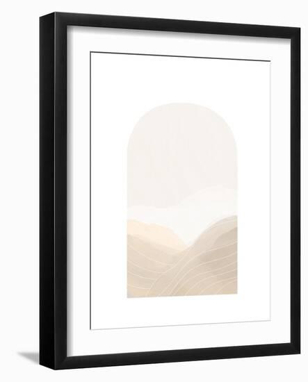 Beige Abstract Landscape-Elena Ristova-Framed Giclee Print