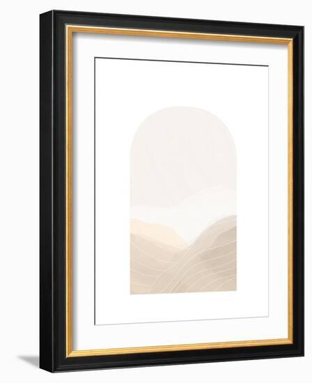 Beige Abstract Landscape-Elena Ristova-Framed Giclee Print