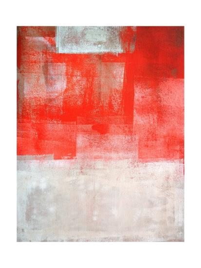 Beige And Coral Abstract Art Painting Art Print T30gallery