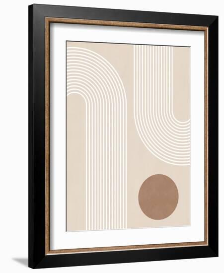 Beige Arc Poster No.1-Elena Ristova-Framed Giclee Print