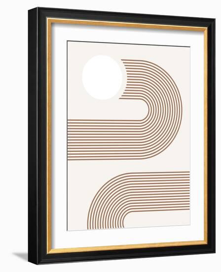 Beige Arc Poster No.2-Elena Ristova-Framed Giclee Print