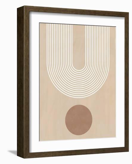 Beige Arc Poster No.3-Elena Ristova-Framed Giclee Print