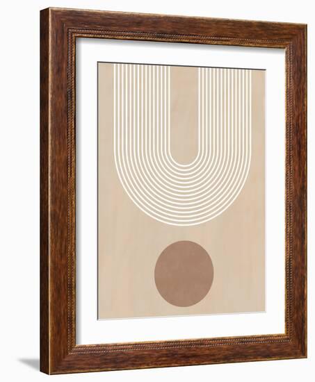 Beige Arc Poster No.3-Elena Ristova-Framed Giclee Print