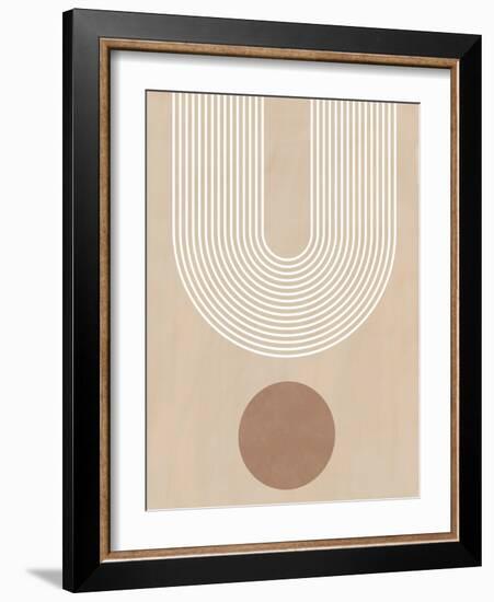 Beige Arc Poster No.3-Elena Ristova-Framed Giclee Print