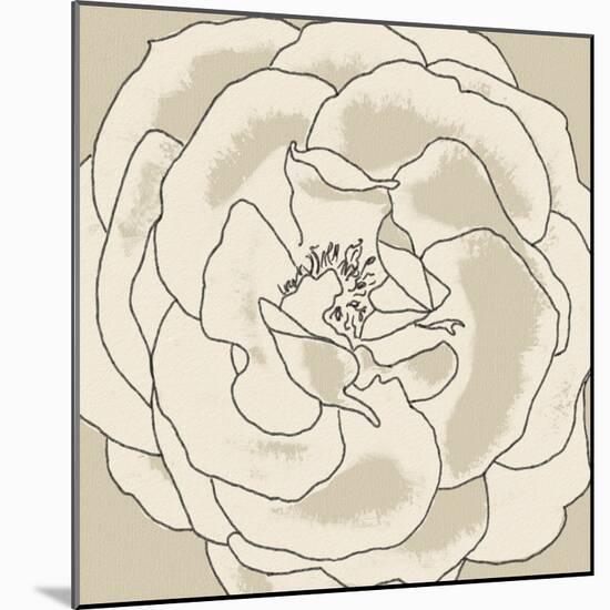 Beige Blooms II-Alonzo Saunders-Mounted Art Print