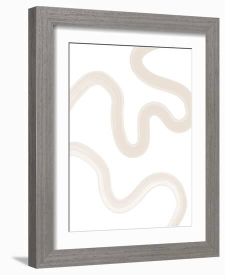 Beige Brush Stroke Poster No.2-Elena Ristova-Framed Giclee Print