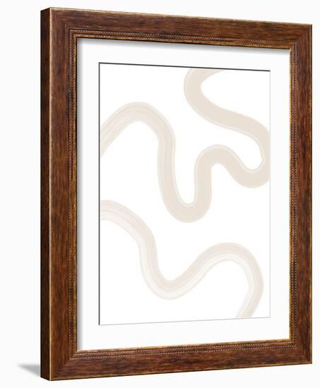 Beige Brush Stroke Poster No.2-Elena Ristova-Framed Giclee Print