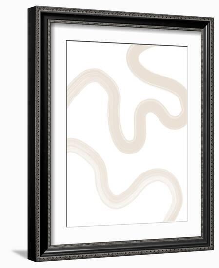 Beige Brush Stroke Poster No.2-Elena Ristova-Framed Giclee Print