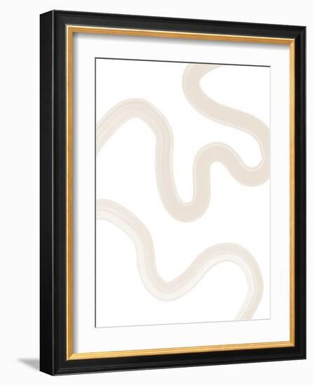 Beige Brush Stroke Poster No.2-Elena Ristova-Framed Giclee Print