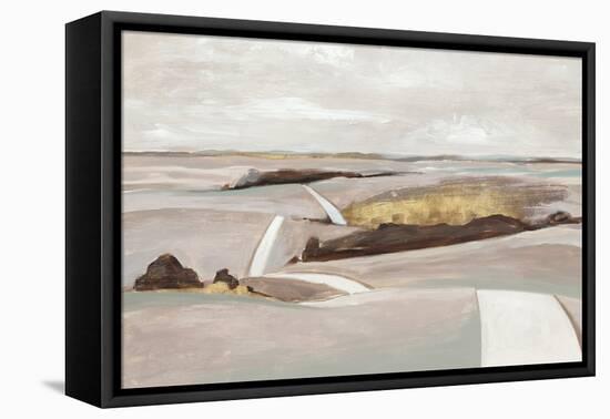 Beige Horizons-Jacob Q-Framed Stretched Canvas