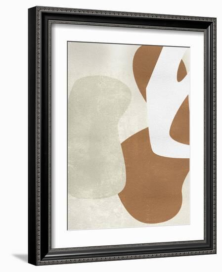 Beige Stucture I-Melissa Wang-Framed Art Print