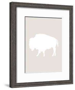 Beige White Buffalo-Jetty Printables-Framed Art Print