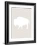 Beige White Buffalo-Jetty Printables-Framed Art Print