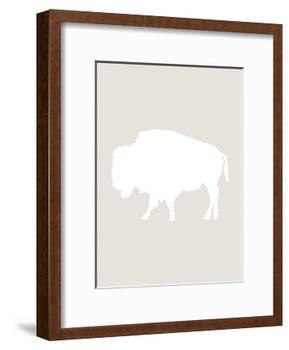 Beige White Buffalo-Jetty Printables-Framed Art Print