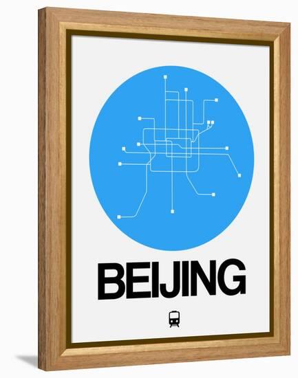 Beijing Blue Subway Map-NaxArt-Framed Stretched Canvas