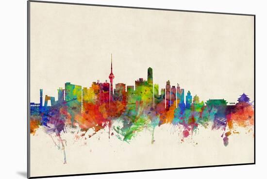 Beijing China Skyline-Michael Tompsett-Mounted Art Print