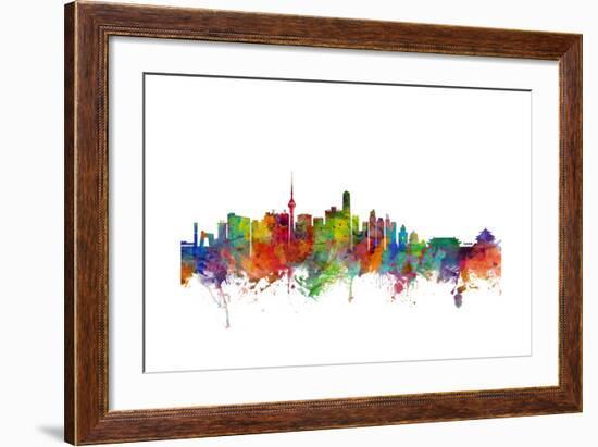 Beijing China Skyline-Michael Tompsett-Framed Art Print