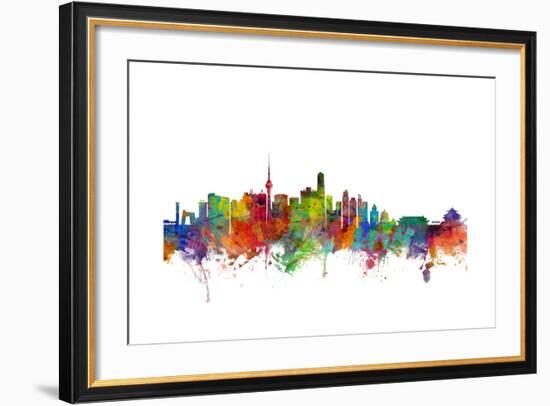 Beijing China Skyline-Michael Tompsett-Framed Art Print