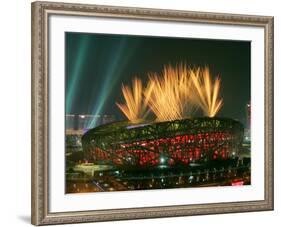 Beijing Olympics Opening Ceremony, Bird's Nest, Beijing, China-null-Framed Photographic Print