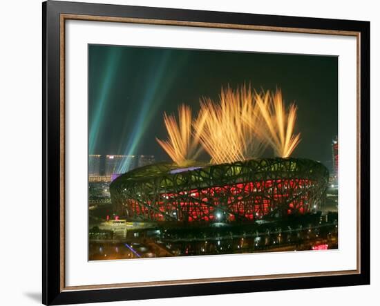 Beijing Olympics Opening Ceremony, Bird's Nest, Beijing, China-null-Framed Photographic Print