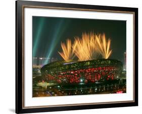 Beijing Olympics Opening Ceremony, Bird's Nest, Beijing, China-null-Framed Photographic Print