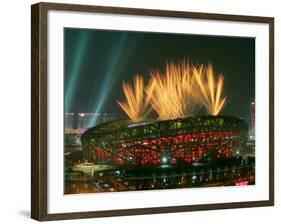 Beijing Olympics Opening Ceremony, Bird's Nest, Beijing, China-null-Framed Photographic Print
