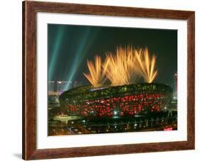Beijing Olympics Opening Ceremony, Bird's Nest, Beijing, China-null-Framed Photographic Print