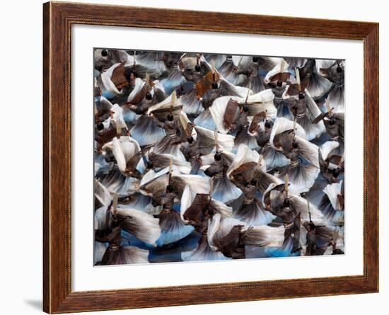 Beijing Olympics Opening Ceremony, Performers Dancing, Beijing, China-null-Framed Photographic Print