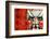 Beijing Opera Masks on a Festive Background.-Liang Zhang-Framed Photographic Print