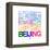 Beijing Watercolor Street Map-NaxArt-Framed Stretched Canvas