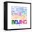 Beijing Watercolor Street Map-NaxArt-Framed Stretched Canvas