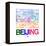 Beijing Watercolor Street Map-NaxArt-Framed Stretched Canvas