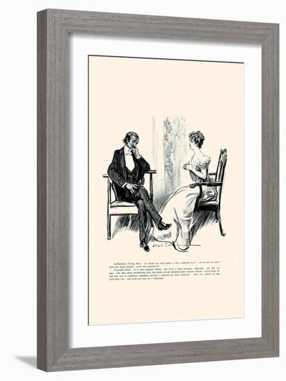 Being a Writer-Charles Dana Gibson-Framed Premium Giclee Print