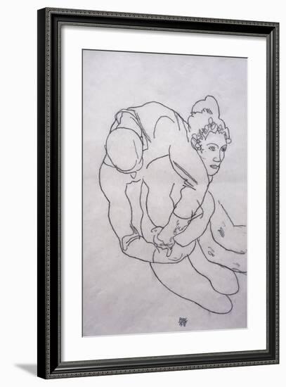 Being Embraced; Umarmende, 1918-Egon Schiele-Framed Giclee Print