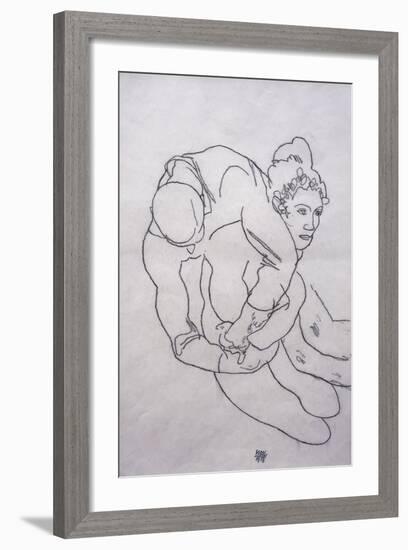 Being Embraced; Umarmende, 1918-Egon Schiele-Framed Giclee Print