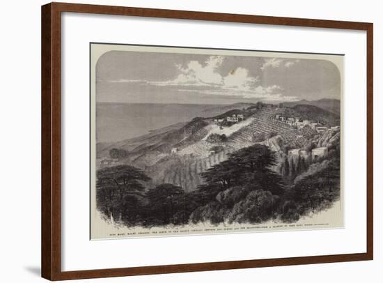 Beit Mary, Mount Lebanon, the Scene of the Recent Conflict Between the Druses and the Maronites-null-Framed Giclee Print