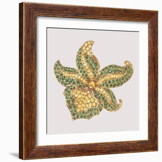 Bejeweled Flower-Continental School -Framed Premium Giclee Print