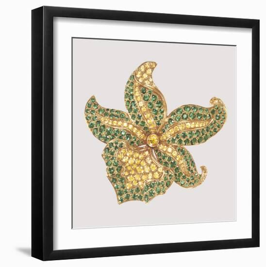 Bejeweled Flower-Continental School -Framed Premium Giclee Print