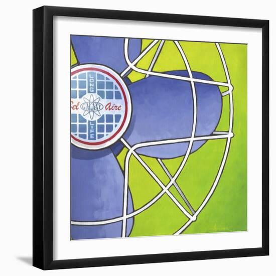 Bel-Aire Fan - Green-Larry Hunter-Framed Giclee Print