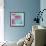Bel-Aire Fan - Pink on Turquoise-Larry Hunter-Framed Giclee Print displayed on a wall