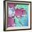 Bel-Aire Fan - Pink on Turquoise-Larry Hunter-Framed Giclee Print