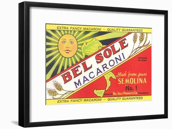 Bel Sole Macaroni Label-null-Framed Art Print