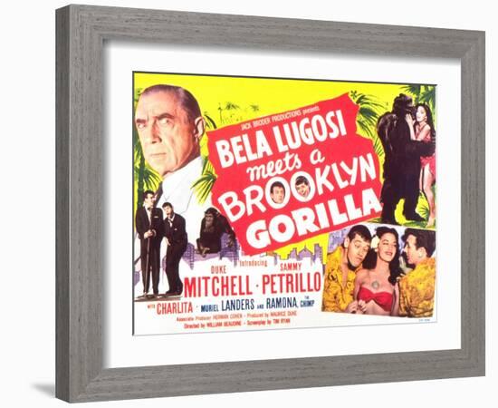 Bela Lugosi Meets a Brooklyn Gorilla, 1952-null-Framed Art Print