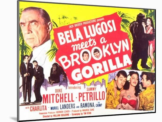 Bela Lugosi Meets a Brooklyn Gorilla, 1952-null-Mounted Art Print