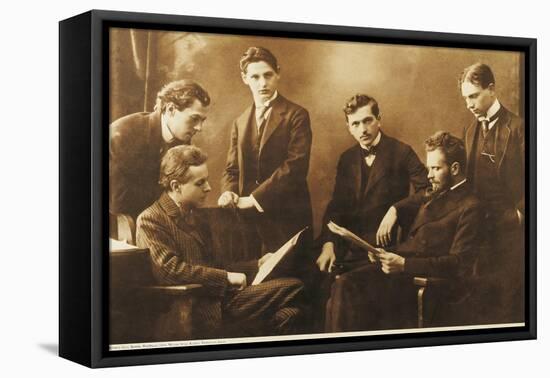 Bela Viktor Janos Bartok with His Colleague Zoltan Kodaly and the Hungarian Quartet-null-Framed Premier Image Canvas